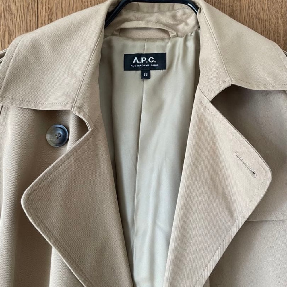 A.P.C. Tan Trench Coat Size 36 - Picture 3 of 8